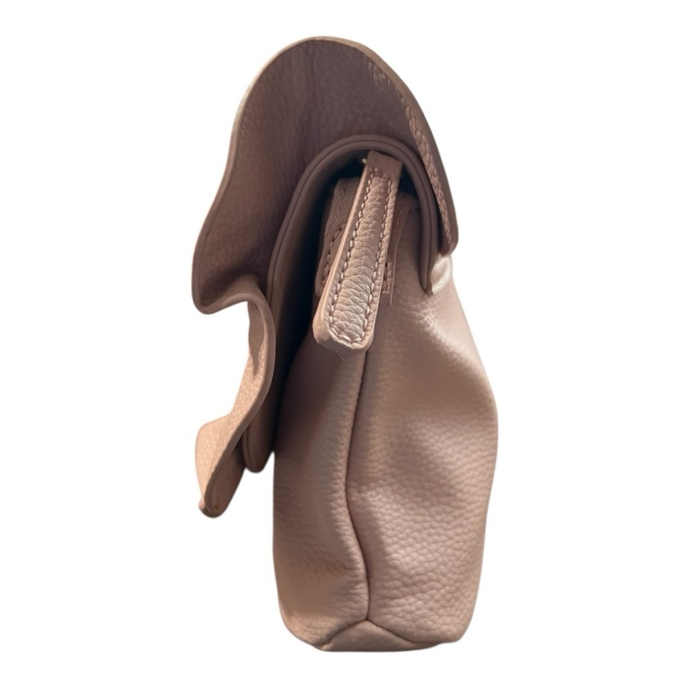 Kaari Blue Elegant Ruffled Pink Vegan Clutch - Picture 6 of 11